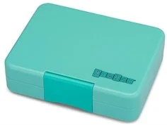 Yumbox Snack bento madkasse turkis/regnbue med 3 rum